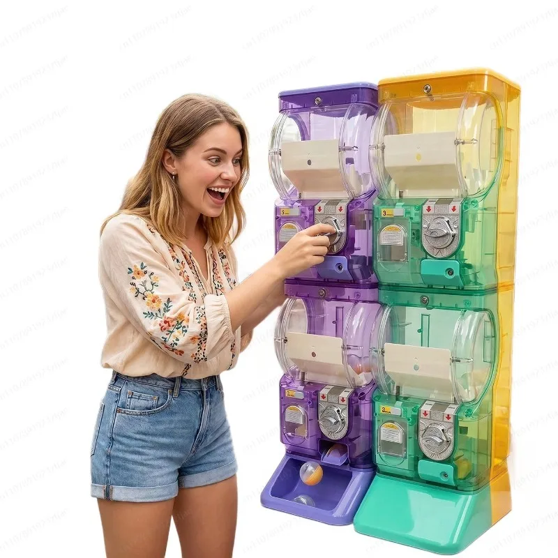 آلة غاشابون شفافة بيضاء ذات طب - مراجعة Arcade Vending & Laundry وسعره